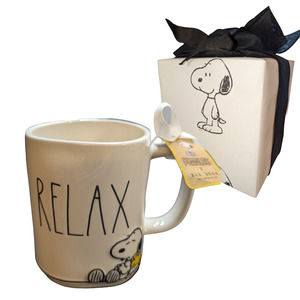 RAE DUNN Snoopy and Woodstock RELAX Mug - Gift Wrapped!
